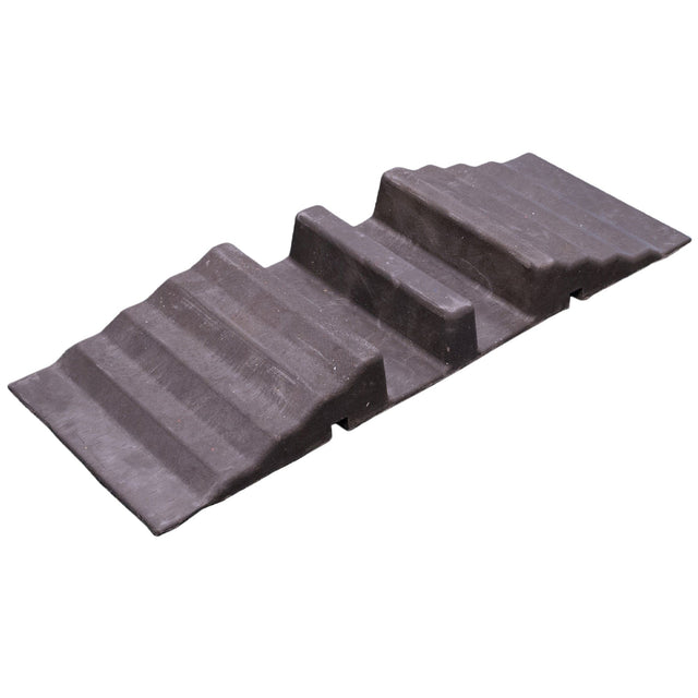 Hose-ramp-drive-over-ramp--2-channel-hose-cable-protector-heavy-duty-vehicle-rubber-industrial-portable-cord-floor-wire-cover-management-hider-shield-outdoor