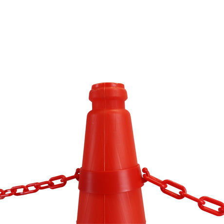 Cone-Chain-Barrier-Kit-Road-cones-Chain-holders-Chains-Traffic-control-equipment-Safety-barriers-Crowd-control-barriers-Road-safety-products-Construction-site-equipment-Barrier-systems-750mm-red-white
