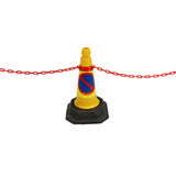 Cone Chain Barrier Kit - 5 x 500mm Road Cones, 5 Chain holders, 5 x ChainsCone Chain Barrier Kit Road cones Chain holders Chains Traffic control equipment Safety barriers Crowd control barriers Road safety products Construction site equipment Barrier systems 750mm