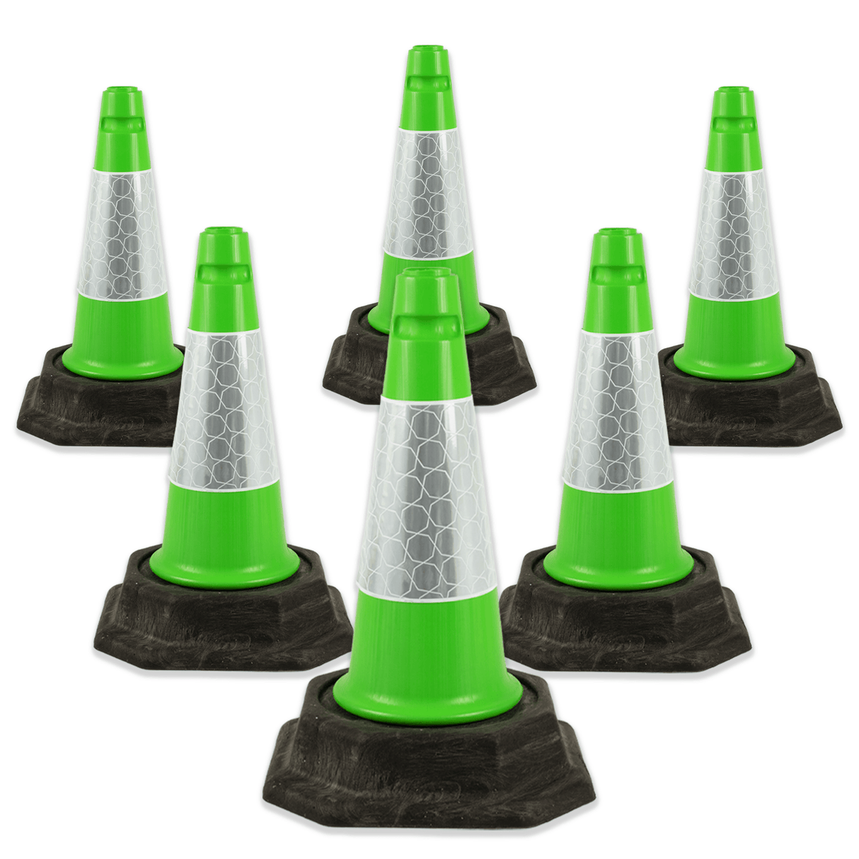 Green 500mm 2-Piece Premium Traffic Cone