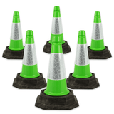 Green 500mm 2-Piece Premium Traffic Cone
