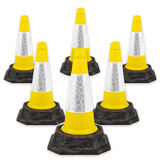 Yellow 500mm 2-Piece Premium Traffic Cone