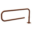 Lightweight swivel access gate in green - closed position, side view
