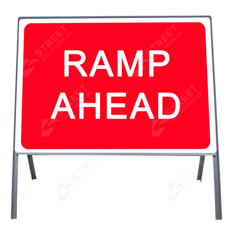 Ramp Ahead Metal Sign Face 7010 - 1050 x 750mm