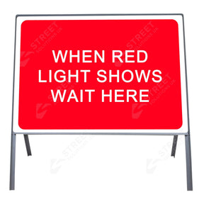 Metal road sign frame 1050 x 750mm size Rectangular shape Heavy-duty construction Durable material Road sign accessory Chapter 8 compliant Highway and byway use Traffic sign mounting Weather-resistant design