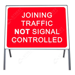 Metal road sign frame 1050 x 750mm size Rectangular shape Heavy-duty construction Durable material Road sign accessory Chapter 8 compliant Highway and byway use Traffic sign mounting Weather-resistant design