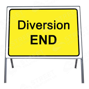 Metal road sign frame 1050 x 750mm size Rectangular shape Heavy-duty construction Durable material Road sign accessory Chapter 8 compliant Highway and byway use Traffic sign mounting Weather-resistant design