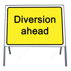 Diversion Ahead Metal Sign Face 2702b - 1050 x 750mm