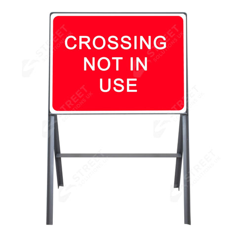 Crossing Not In Use Metal Sign Face - 600 x 450mm