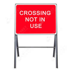 Crossing Not In Use Metal Sign Face - 600 x 450mm