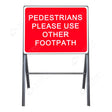 Metal road sign frame 600 x 450mm size Rectangular shape Heavy-duty construction Durable material Road sign accessory Chapter 8 compliant Highway and byway use Traffic sign mounting Weather-resistant design