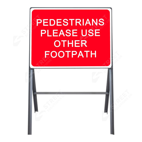 Pedestrians Please Use Other Foot Path Metal Sign Face - 600x450mm
