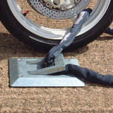 motorcycle security locking loop cast in anti-theft theft prevention parking barrier post system