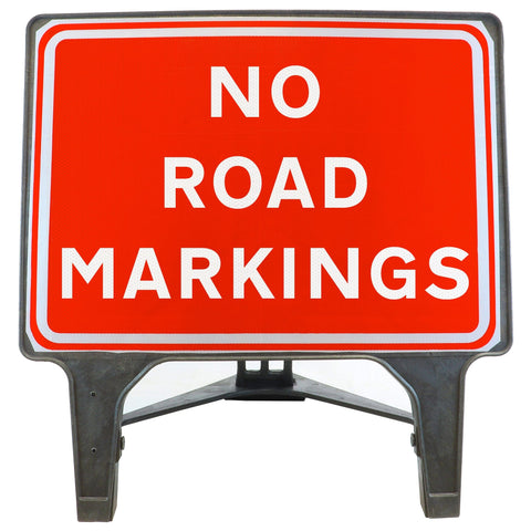 No Road Markings 1050x750mm Q-Sign