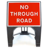 NOTHROUGHROAD600X450MMMELBASWINTEXQSIGNROADSAFETYTRAFFICREDWHITESTREETSIGNAGE