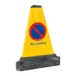 No Loading' Bollard Traffic Cone | 200mm 1-Piece PVC Road Traffic Cone