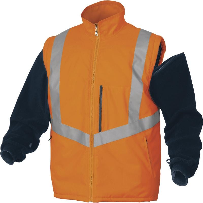 Delta Plus High Visibility Waterproof 4 in 1 Bodywarmer Jacket