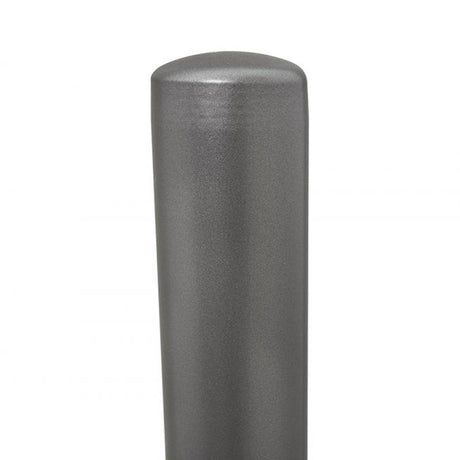 Painted-dome-top-steel-bollard-dome-top-bollard-painted-bollard-parking-lot-security-perimeter-protection-traffic-control-building-protection-pedestrian-safety-post-and-rail-durable-steel-red-outdoor-white-pedestrian-barricade