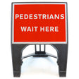 Pedestrians Wait Here 600 x 450mm Q-Sign