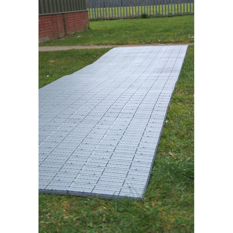 Portapath event flooring 80mm x 310mm x 16mm Lightweight flooring Temporary flooring solution Portable flooring Event flooring solution Heavy-duty flooring Outdoor flooring Ground protection Quick installation High traffic events