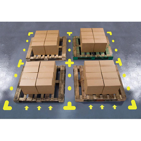 proline-yellow-self-adhesive-floor-signs-stickers-warning-hazard-decals-vinyl-caution-waterproof-forklift-wall-mount-durable-warehouses-factories-hospitals-schools-depots-safety-signs-aisles-shopping-malls-centres-construction-sites-removable-industrial-high-visibility-heavy-duty