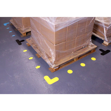 proline-yellow-self-adhesive-floor-signs-stickers-warning-hazard-decals-vinyl-caution-waterproof-forklift-wall-mount-durable-warehouses-factories-hospitals-schools-depots-safety-signs-aisles-shopping-malls-centres-construction-sites-removable-industrial-high-visibility-heavy-duty