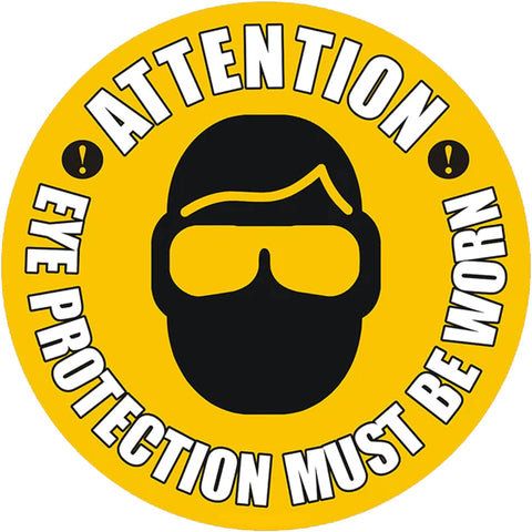 Attention Eye Protection Must Be Worn - Floor Sign