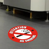 PROline floor sign Attention No Smoking attention industrial heavy-duty slip-resistant warehouse safety high-visibility durable