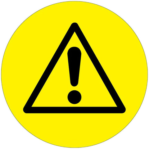 PROline floor sign Black Triangle with '!' attention industrial heavy-duty slip-resistant warehouse safety high-visibility durable