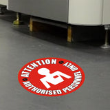 PROline floor sign authorised personnel only attention industrial heavy-duty slip-resistant warehouse safety high-visibility durable