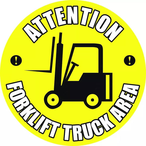 Attention Forklift Truck Area - Floor Sign