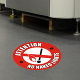 PROline floor sign no naked lights attention industrial heavy-duty slip-resistant warehouse safety high-visibility durable