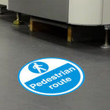 PROline floor sign pedestrian route red white attention industrial heavy-duty slip-resistant warehouse safety high-visibility durable