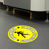 PROline floor sign slippery when wet attention industrial heavy-duty slip-resistant warehouse safety high-visibility durable