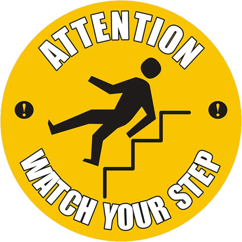 PROline floor sign watch your step attention industrial heavy-duty slip-resistant warehouse safety high-visibility durable