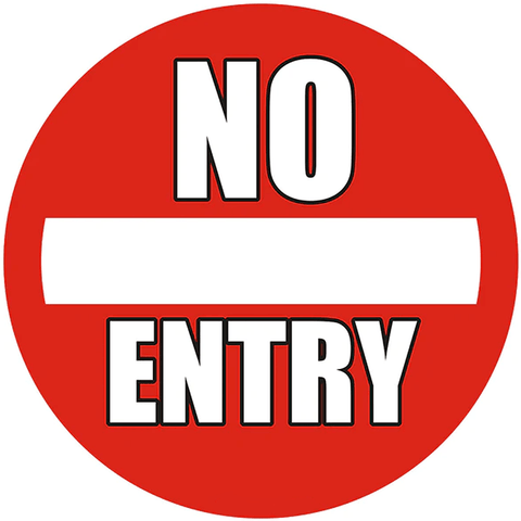 PROline floor sign no entry restricted access industrial heavy-duty slip-resistant warehouse safety high-visibility durable