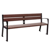 Recycled plastic bench 5 slat Eco-friendly Sustainable Durable Park bench Outdoor Weather-resistant Seating Public spaces Maintenance-free Schools