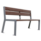 Recycled plastic bench 5 slat Eco-friendly Sustainable Durable Park bench Outdoor Weather-resistant Seating Public spaces Maintenance-free Schools