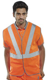 Rail Workers Hi-Vis Polyester Vest Orange