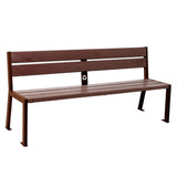 Recycled plastic bench 5 slat Eco-friendly Sustainable Durable Park bench Outdoor Weather-resistant Seating Public spaces Maintenance-free Schools