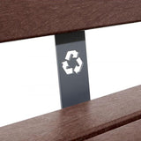 Recycled plastic bench 5 slat Eco-friendly Sustainable Durable Park bench Outdoor Weather-resistant Seating Public spaces Maintenance-free Schools
