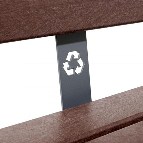 Recycled plastic bench 5 slat Eco-friendly Sustainable Durable Park bench Outdoor Weather-resistant Seating Public spaces Maintenance-free Schools