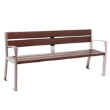 Recycled plastic bench 5 slat Eco-friendly Sustainable Durable Park bench Outdoor Weather-resistant Seating Public spaces Maintenance-free Schools