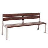 Recycled plastic bench 5 slat Eco-friendly Sustainable Durable Park bench Outdoor Weather-resistant Seating Public spaces Maintenance-free Schools