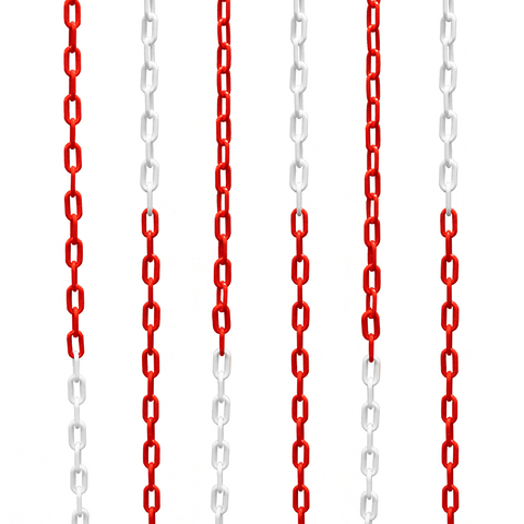 2.5m Plastic Cone Chain Red & White | Road Cones | SSUK