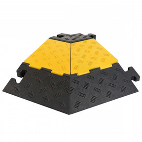 5-channel-Cable-protection-hose-ramp-channel-yellow-and-black-heavy-duty-outdoor-rubber-durable-industrial-flexible-roadworks-safety-medium-middle-section-piece-road-vehicle