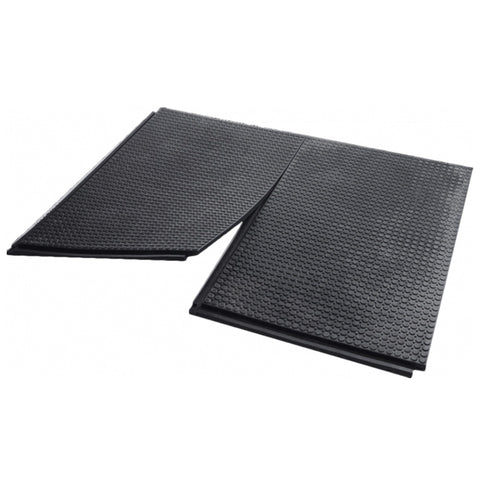 Safe Site Premium 1200mm x 800mm x 22mm 20kg Black Rubber with non-slip pedestrian surface on top Heavy-duty workplace safety anti-fatigue slip-resistant industrial waterproof durable oil and grease-resistant impact and shock-absorbing mat