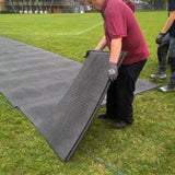 Safe Site Premium 1200mm x 800mm x 22mm 20kg Black Rubber with non-slip pedestrian surface on top Heavy-duty workplace safety anti-fatigue slip-resistant industrial waterproof durable oil and grease-resistant impact and shock-absorbing mat.