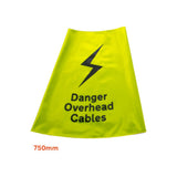 Replacement Danger Overhead Cables Cone Sleeve - 750mm & 1000mm