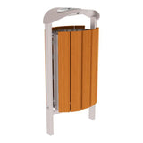 Street litter bin 50 litre capacity Silaos model Outdoor waste management solution Public area trash bin Municipal garbage can Anti-vandal container City street bin Steel waste receptacle Weather-resistant outdoor bin Lockable trash container High-capacity waste bin Durable garbage bin Hygienic litter container